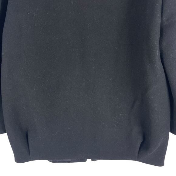 Zara Monteco Wool Front Zip Oversized Bomber Jacket Black Size XS - Picture 11 of 12